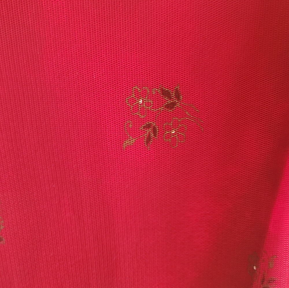 Breakin Loose Sleeveless Red Floral Dress 7/8 - Picture 4 of 10